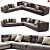 Modern Minotti Alexander Sectional 3D model small image 1