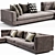 Modern Minotti Alexander Sectional 3D model small image 2