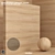 Seamless Wood & Cedar Set 3D model small image 1