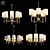 Vintage Brass Chandelier 3D model small image 1