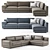 Agora Modular Leather Sofa 3D model small image 1