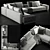 Luxury Minotti Daniels Sofa: Modern Elegance by Christophe Delcourt 3D model small image 3