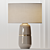 Elegant Banded Ceramic Table Lamp 3D model small image 1