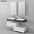 Velvex Unique Unit 140 Bathroom Set 3D model small image 1