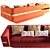 Elegant Leather Sofa with LONGHI-MI 3D model small image 2