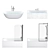 Luxury Villeroy & Boch Bath Set 3D model small image 2