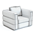 Smania Cloe Armchair: Stylish & Comfortable 3D model small image 2