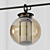 Nordic Style Amber Glass Ceiling Light 3D model small image 2