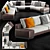 Minotti Daniels Sofa: Modern Design by Christophe Delcourt 3D model small image 3