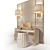 Fertini Casa Dressing Table Set 3D model small image 3