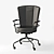 Rustic Metal Office Chair 3D model small image 1
