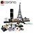 Eiffel Tower LEGO Building Set 3D model small image 1