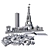 Eiffel Tower LEGO Building Set 3D model small image 3