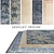 DOVLET HOUSE Carpets - 5-piece Set (Part 409) 3D model small image 1