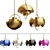 Gubi Multi Lite Pendant: Versatile and Stylish Lighting 3D model small image 1