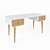 Versatile Brass and Wood Home Table 3D model small image 2