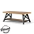 Urban Wood Metal Coffee Table 3D model small image 1