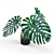 Monstera Vase: Modern Design Planter 3D model small image 2