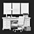 Modern Office Furniture Set 3D model small image 3