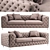 Elegant Moore Quilted Sofa 3D model small image 1