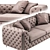 Elegant Moore Quilted Sofa 3D model small image 2