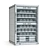 66-Bottle Cold Vine Wine Cooler 3D model small image 2