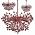 Golden Modern Dickinson Chandelier 3D model small image 3