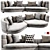 Luxury Minotti Alexander Modern Sofa 3D model small image 1