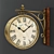 Elegant Dual-Sided Eichholtz Station Clock 3D model small image 1