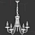 Elegant Chandelier Linda 5xE14x60W 3D model small image 3