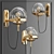 Modern Brass Sconce with Clear Glass 3D model small image 1