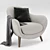 Modern Med Queen Armchair by Poliform 3D model small image 2