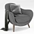 Modern Med Queen Armchair by Poliform 3D model small image 3