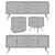 Versatile Chest & Nightstand Set 3D model small image 2