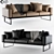 Elegant Cassina Leather Sofa 3D model small image 1