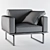 Elegant Cassina Leather Armchair 3D model small image 3