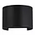 Fulton Outdoor Sconce in Black 3D model small image 1