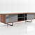 Modern Walnut Media Console 3D model small image 1