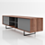 Modern Walnut Media Console 3D model small image 2