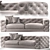 Luxurious Roberto Cavalli Turner Sofa 3D model small image 1