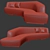 Modern Korduda Sofa by Vladimir Kagan 3D model small image 3