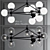 Modern Modo 10-Light Glass Chandelier 3D model small image 1