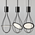 Elegant Crystal Pendant Light 3D model small image 1