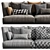 Contemporary Maxdivani Giselle Sofa 3D model small image 3