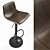 Modern Adjustable Bar Stool 3D model small image 1