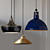 Modern Pendant Lighting Set: Rae, Wesco Vented Cord & Small Cone 3D model small image 1