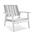 Rustic White Wash Arm Chair 3D model small image 3