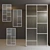 Sleek Glass Partition Customizable Design 3D model small image 1