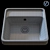 Sleek Caroma Inset Basin 3D model small image 3