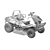 Title: Italian-made Grillo CL7.13 Tractor Lawn Mower 3D model small image 3